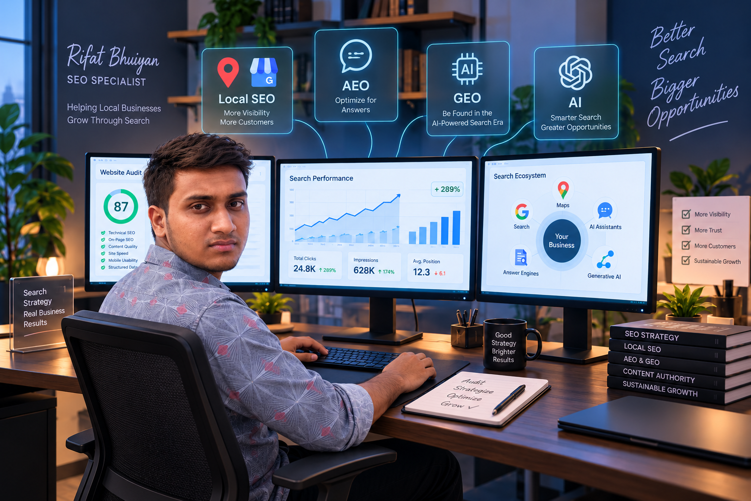 Rifat Bhuiyan, SEO Expert helping businesses get found on Google and AI search.