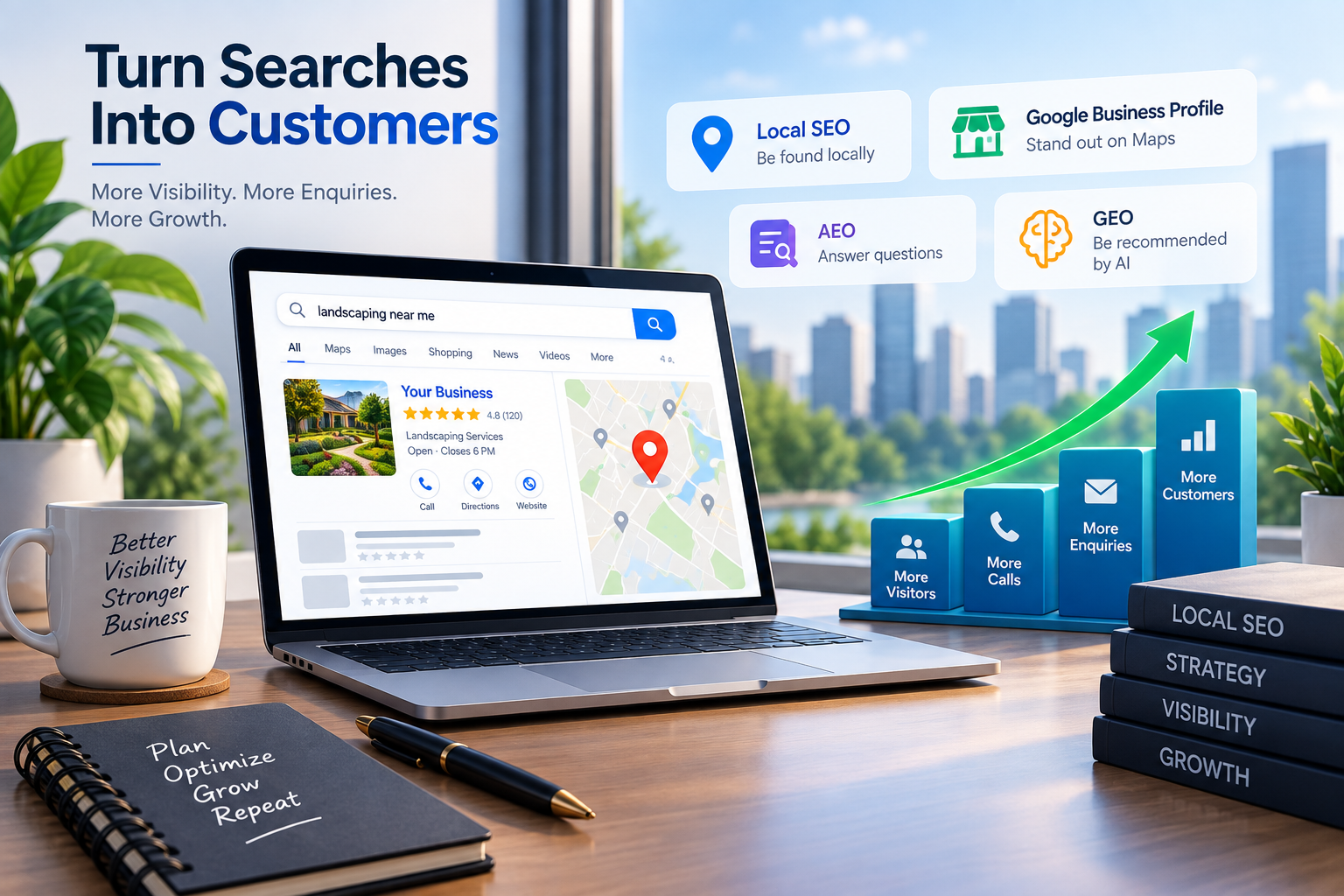 SEO Strategy helping businesses turn searches into customers.